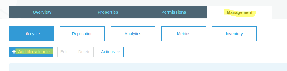 Add a lifecycle rule to the bucket.