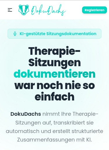 DokuDachs - KI-gestützte Sitzungsdokumentation
